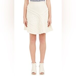 RHIÉ Merino Wool and Cashmere Blend Cable Knit Skirt